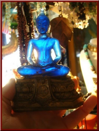 blue small buddha