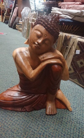 Carved resting Buddha 