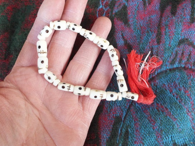 Bone Skulls Japa Mala Necklace/Bracelet Prayer & Yoga Beads - Cast